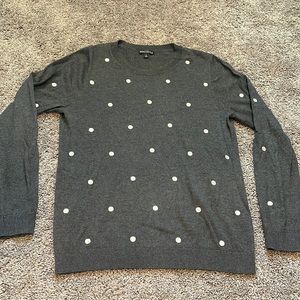 Grey and silver polka dot sweater